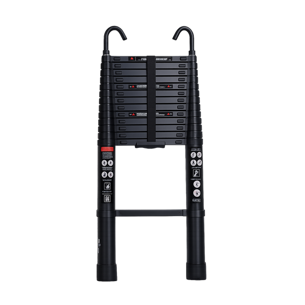 Échelle Télescopique en Aluminium avec Crochets – 3,8 m – EN131 – Charge 150 kg