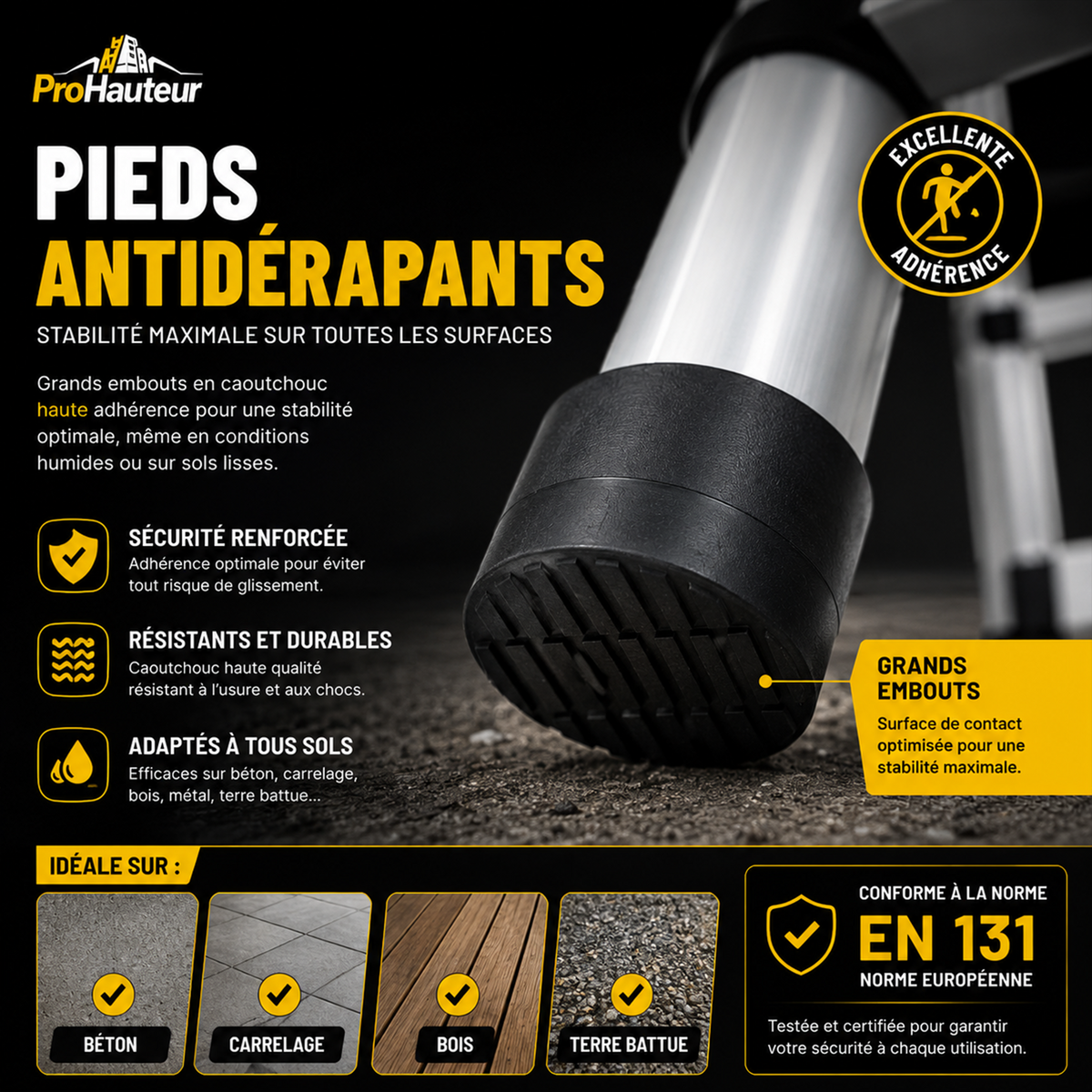 Échelle Télescopique Pliante en Aluminium – EN131 – 5 m – Charge 150 kg
