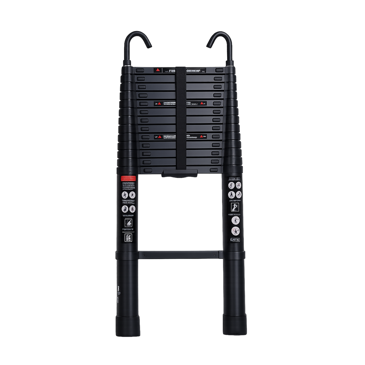 Échelle Télescopique en Aluminium avec Crochets – 3,8 m – EN131 – Charge 150 kg